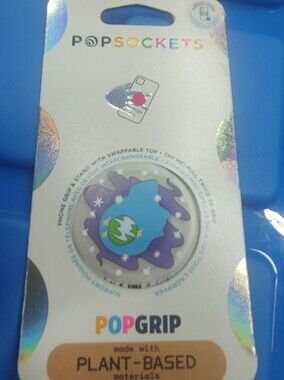 PopSocket PopGrip Blue Purple Green Earth Design
